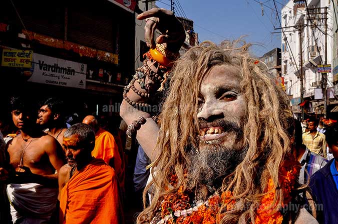 Culture- Naga Sadhu\u2019s (India) - A Naga Sadhu wearing Rudrakash beat mala in Varanasi. by Anil Sharma Photography