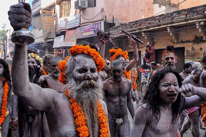 Culture- Naga Sadhu\u2019s (India) - A Procession of Naga Sadhu's passing through the streets of Varanasi. by Anil Sharma Photography