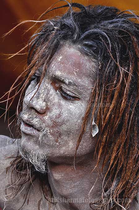 Culture- Naga Sadhu\u2019s (India) - Close up of a young Naga Sadhu at Varanasi Ghat. by Anil Sharma Photography