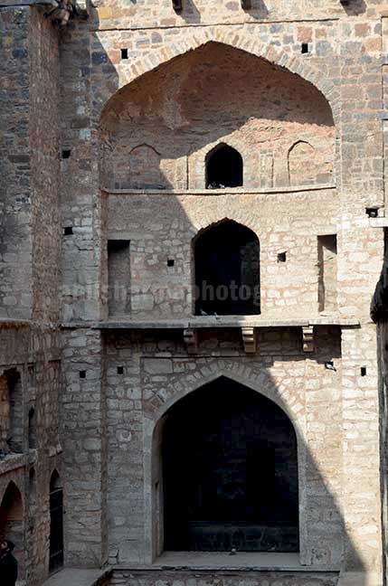 Monuments: Agrasen ki Baoli, New Delhi (India) - Agrasen ki Baoil is a 60-meter long and 15-meter wide historical Step well at Hailey Road near Connaught Place, New Delhi, India. by Anil Sharma Photography