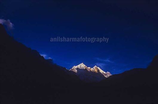 Snow Covered Bhagirathi Peak in Garhwal Himalayas in Uttarakhand, India.