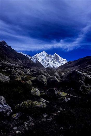 Nature-  Bhagirathi Peak - Snow Covered Bhagirathi Peak in Garhwal Himalayas in Uttarakhand, India.