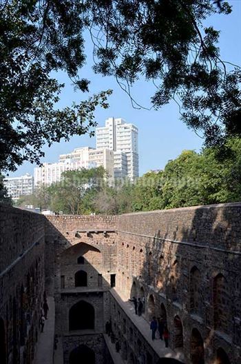 The historic “Agrasen Ki Baoli” or step well at Hailey Road, Connaught Place, New Delhi.