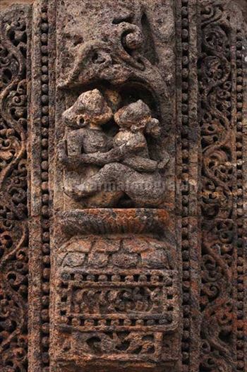 Monuments: Sun Temple Konark, Orissa (India) - Richly carved erotic sculptures at Konark Sun Temple, Bhubaneswar, Orissa, India.