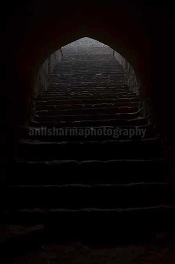 The deepest section of the Agrasen ki Baoli at Hailey Road near Connaught Place, New Delhi.